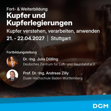 Kupfer und Kupferlegierungen (21. - 22.04.2027)